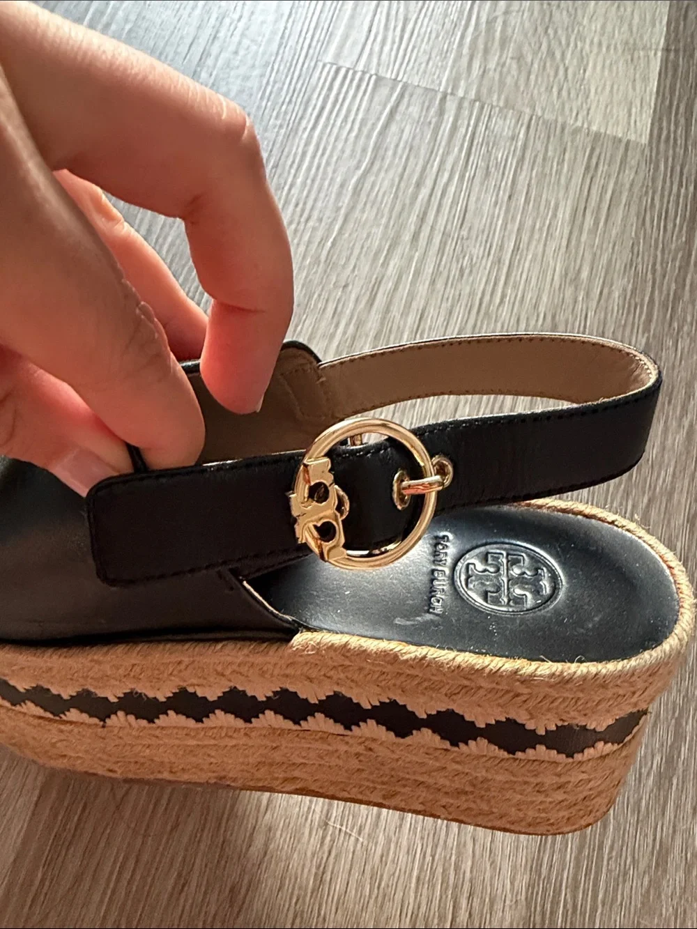 Tory Burch Dandy Leather Espadrilles